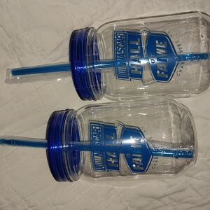 NASCAR Hall of Fame Blue Mason Jar Tumblers (set of 2)